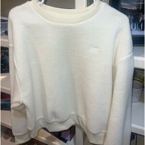 Women’s Levi’s white sherpa crewneck